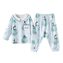 (New product) Manxi baby pajamas long-sleeved spring and autumn bottoming clothes for boys and girls cute home clothes baby set