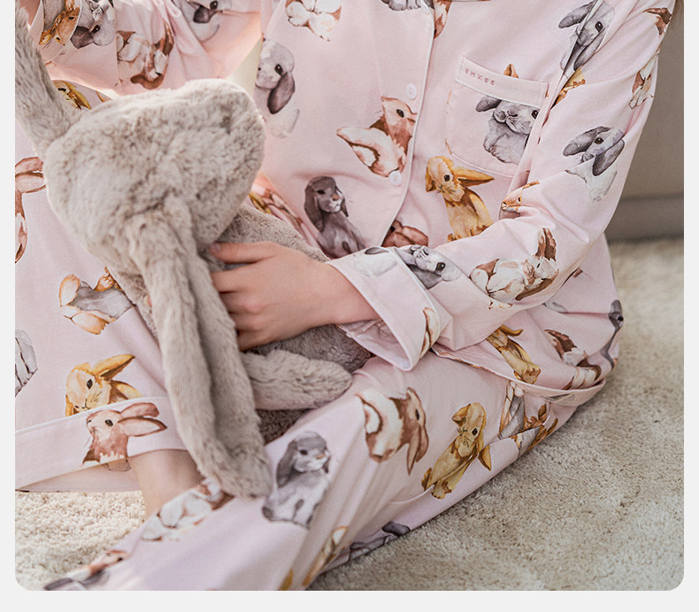 唐艺昕同款嫚熙秋冬纯棉吸汗月子服孕妇胸垫睡衣哺乳家居服9月份 — 39
