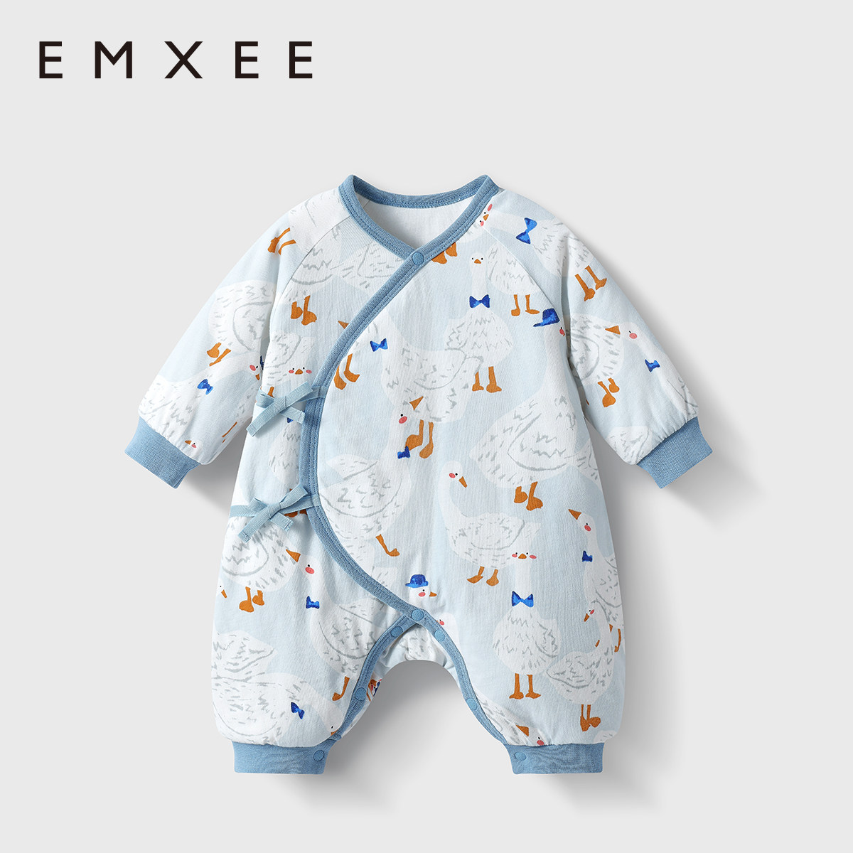 Kidman's baby one-piece clothes clip cotton thickened one-piece clothes newborn baby pure cotton thermostatic warm out for winter clothing-Taobao