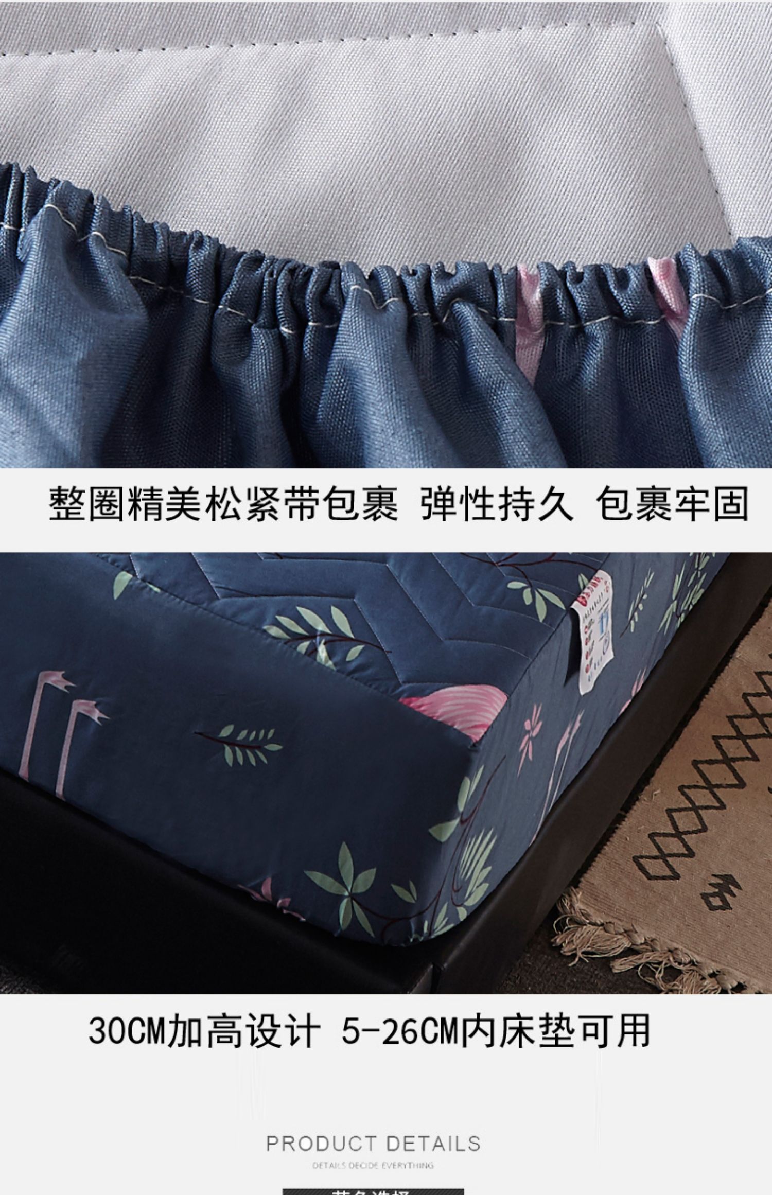 Giường bao gồm tất cả một mảnh dày mền trải giường mền phủ nệm Simmons bọc nệm chống bụi cố định chống trượt - Trang bị Covers Ga phủ giường