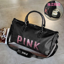 PINK short-distance travel bag womens hand luggage bag mens large capacity travel bag light shoes travel bag travel bag