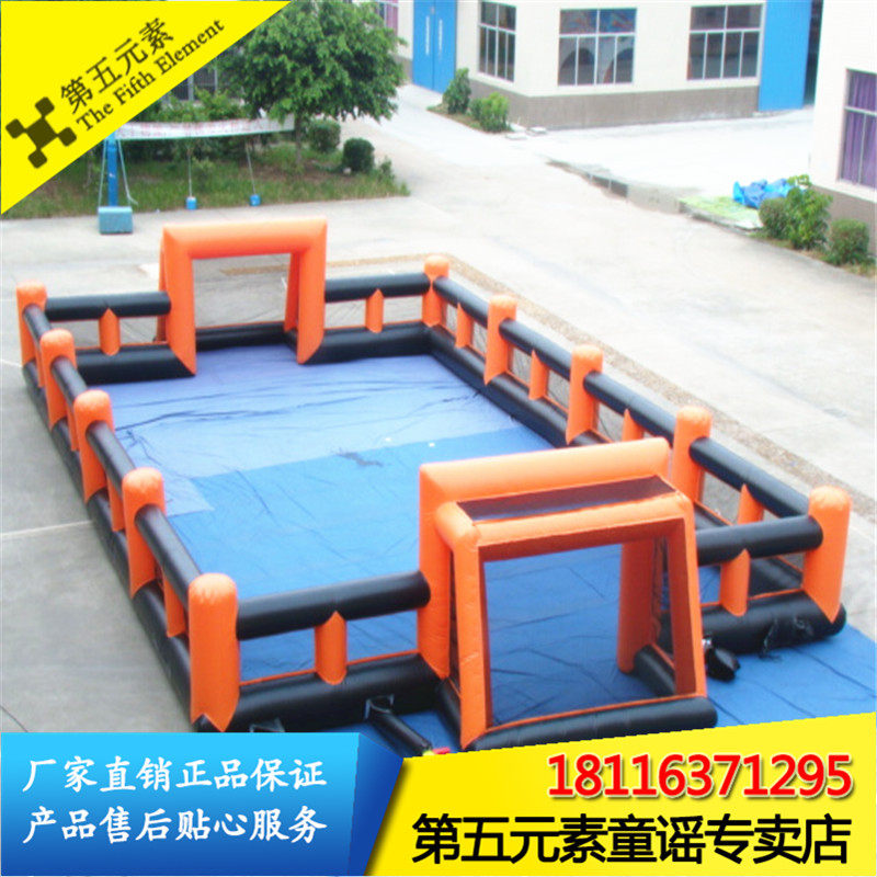 Outdoor sports water soccer field inflatable volleyball court large water park inflatable toy shooting box soccer goal