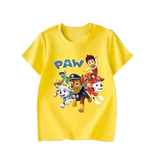 Хлопковая тонкая футболка с коротким рукавом, детская мультяшная летняя летняя одежда для мальчиков, круглый воротник