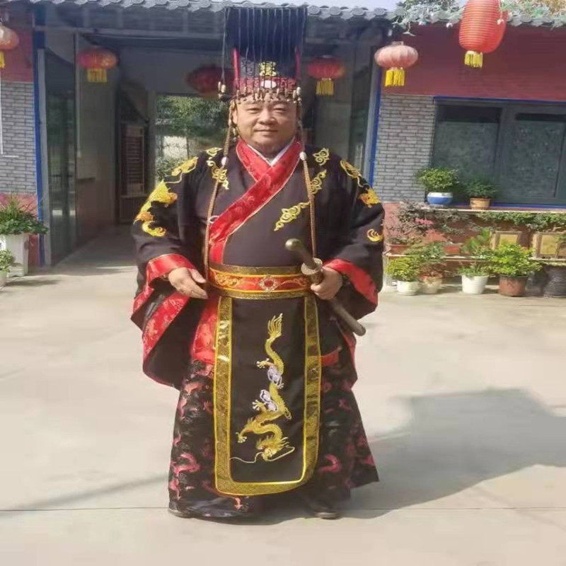 秦始皇、秦王朝の皇帝、漢王朝の皇帝、龍袍、舞台衣装、写真スタジオ用パフォーマンス衣装などの古代衣装。