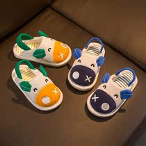 Japanese GP Baby Slippers Spring Autumn Indoor Non-slip Male Children Home Cloth Slippers Female Toddler Winter Cotton
