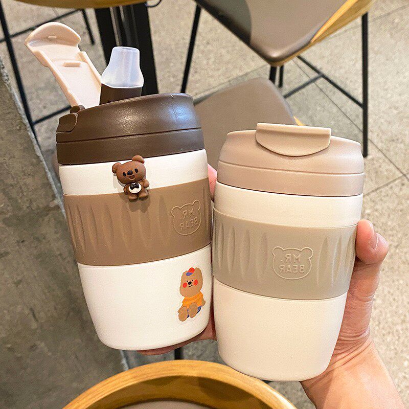 Japanese straw mug female high-value cute water cup student net red cup ins portable coffee cup