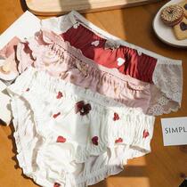 Japanese Japanese girl milk silk underwear female Ice Silk cute lady breifs thin paragraph no trace summer