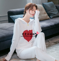 Japan JULIPET Loving Pyjamas Woman Autumn Winter Coral Suede Thickening can be worn outside the home suit suit