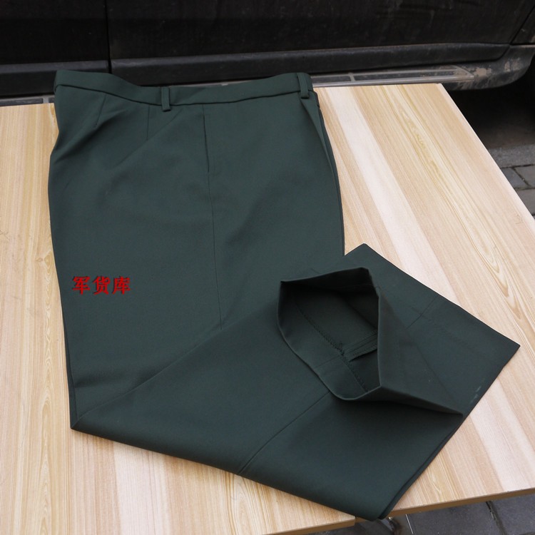 Real pine woven green winter pants Winter thickened wool cotton pants Army fans casual pants Middle-aged cover pants loose pants