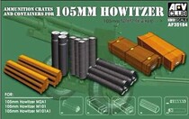 105mm shells and ammunition boxes for AFV CLUB AF35184 m2A.1 M101 M101A1 artillery