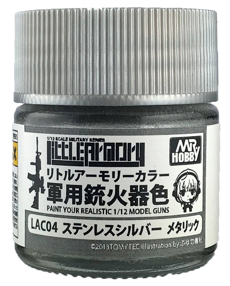 MR HOBBY shire LAC04 Light Weapons Color Series Stainless Steel Silver 10ml oily model lacquer