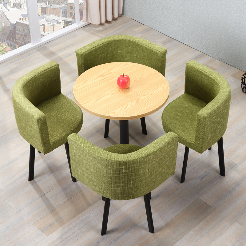 Simple reception leisure negotiation negotiation table and chair combination business balcony 4S milk tea dessert coffee shop small round table