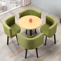 Minimalist Reception Casual Negotiation Table and Chair Combination Business Balcony 4S Tea Dessert Coffee Shop Small Round Table