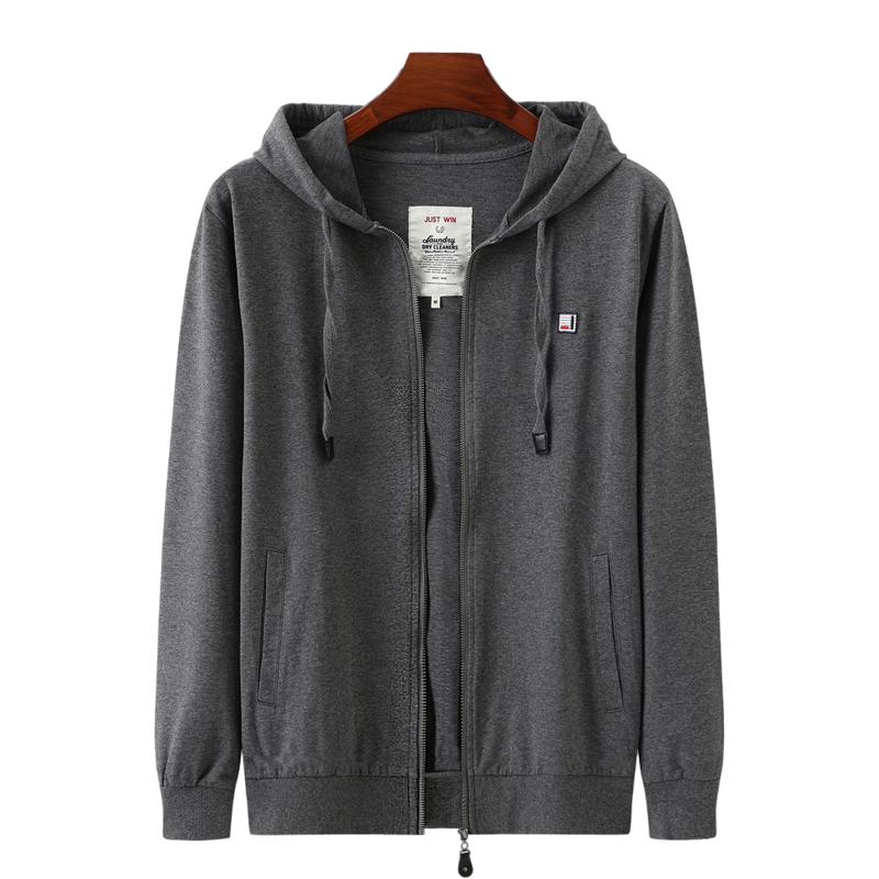 薄手カーディガン フード付き スポーツ カジュアル セーター 春秋 長袖 ジャケット メンズ ゆったり ジッパー 無地 オールマッチ トップス トレンド
