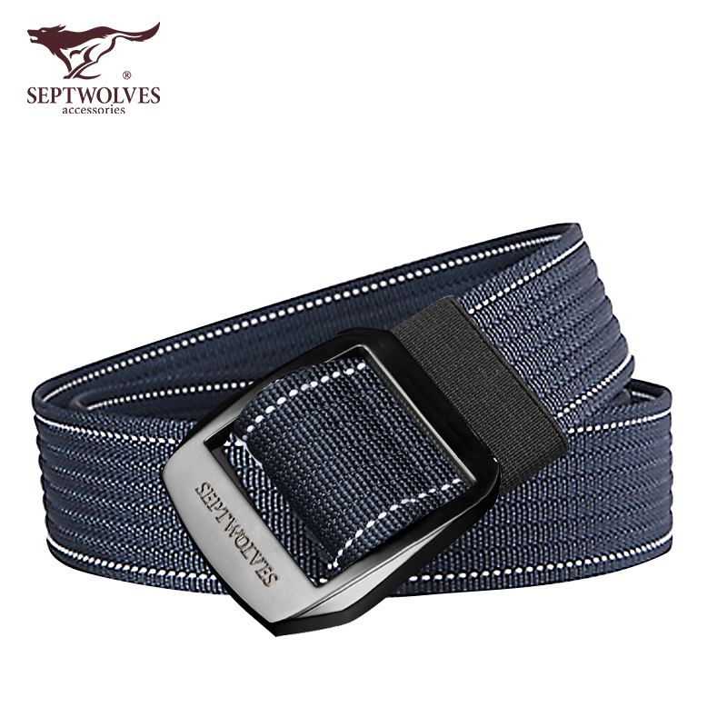 Seven wolves canvas belts men's youth 100 hitch male and female universal Ben-year-old cow red sports jeans belt