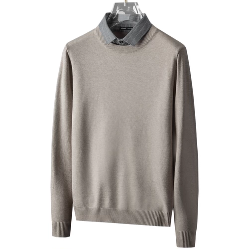 Демисезонный свитер, комплект, трикотажная бархатная удерживающая тепло шерстяная рубашка, имитация рубашки