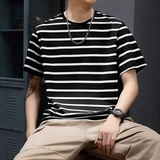 Хлопковая летняя шелковая дышащая футболка с коротким рукавом