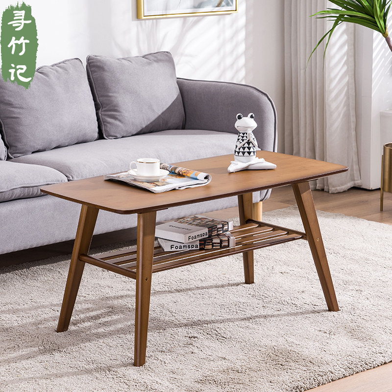 Bamboo-searching tea table minimalist living-room tea table small family type Nordic modern Chinese tea solid wood casual little tea table