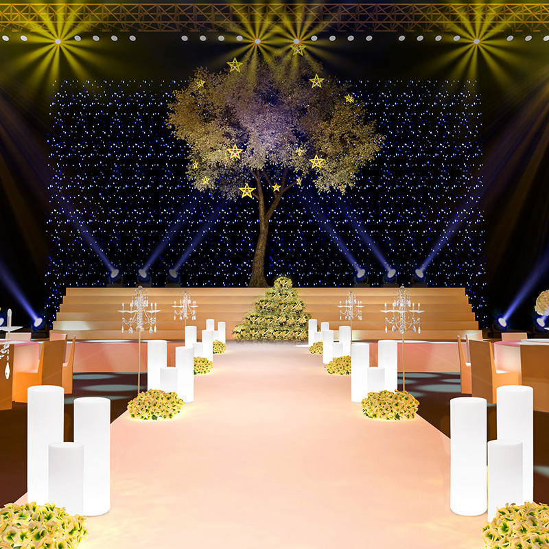 Outdoor luminous floor lamp post Nordic creative hotel dining room Decorative Cylindrical Light Modern Courtyard Ambience Pendulum