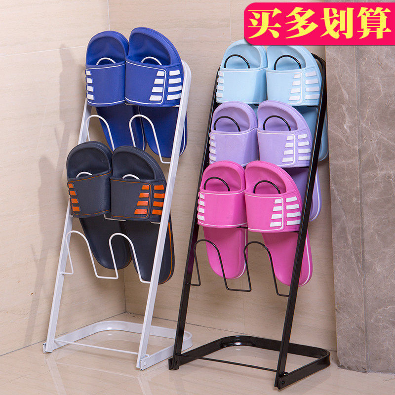 Indoor slippers free punching modern household folding to the ground to accommodate the province space vertical narrow shoe shelf