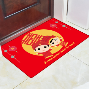 结婚进门防滑垫卧室房门垫喜庆