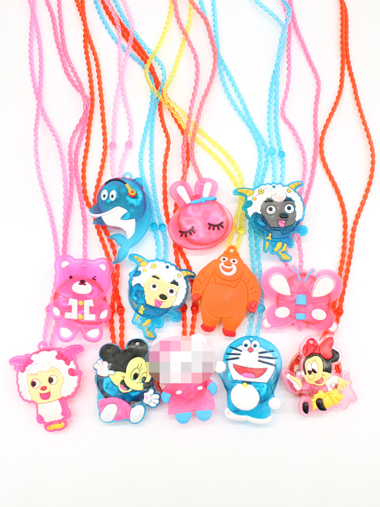 Children's Luminous Necklace Baby Birthday decoration gift Cute cartoon shape Pendant Luminous small toy necklace