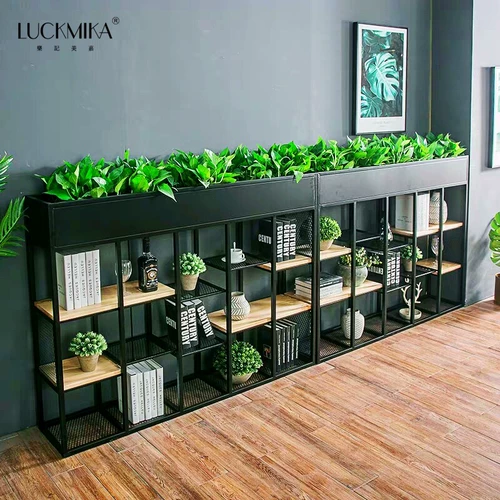 Северный цветочный домик набор в ins in green luo coffee bar Офис Железный мультфильм Teagtering Torch Цветочный танк балкон балкон цветочный полка