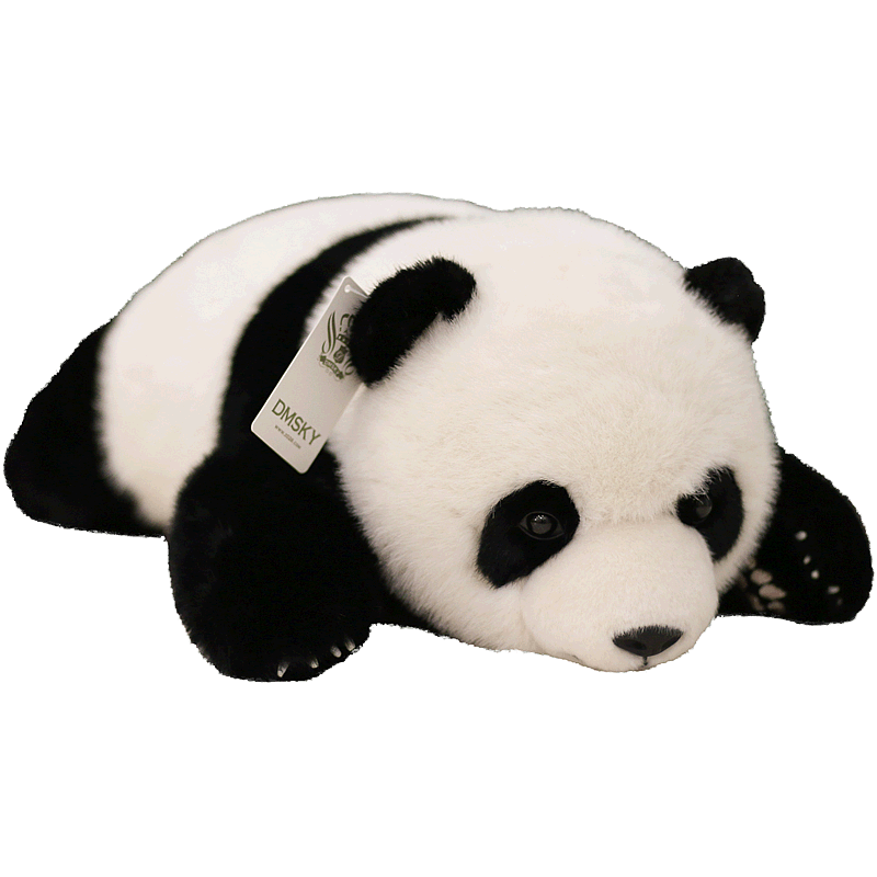 
Genuine Duo Meng five-month-old simulated party panda flower plush toy dolls Chengdu base same gift