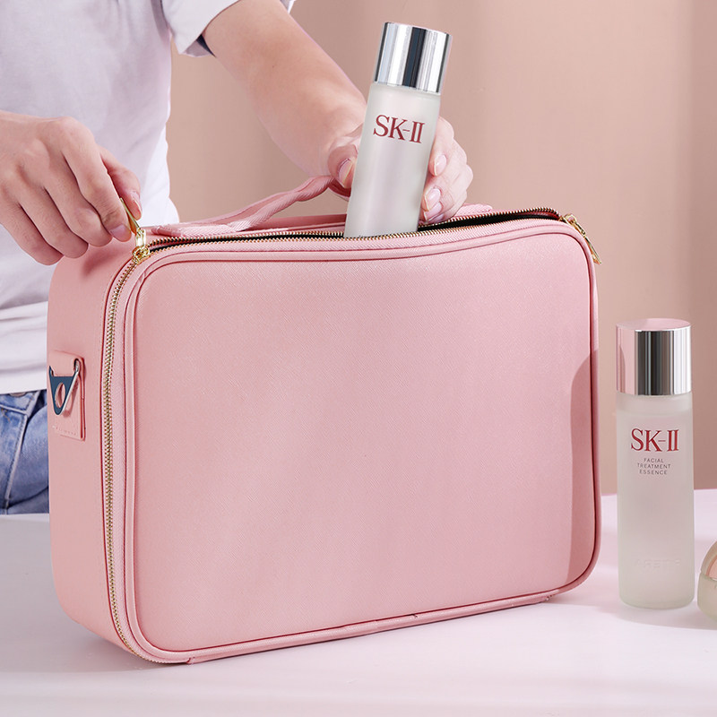 Makeup Bag Large Capacity Portable Super Cute Girl Heart Waterproof 2021 New Multifunction Cosmetic Storage Box