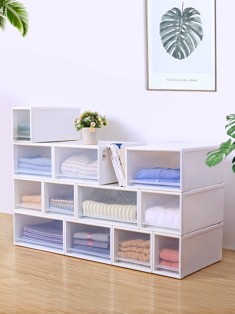 Wardrobe storage artifact Layered partition storage box Drawer-type finishing box Space-saving grid master bedroom clothes