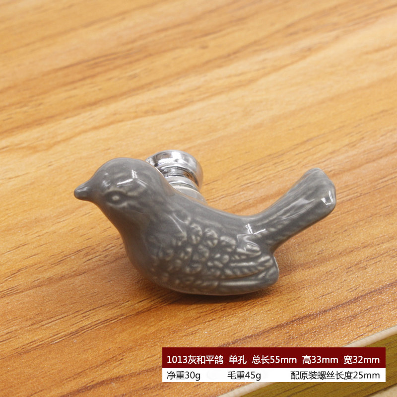 Keramische Vredesduif Lade Knoppen 3D Cartoon Vogel Cabinet Kast Handvatten Neuheit Creative Mode Furniture Hardware – Detail 4