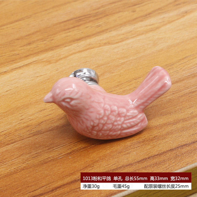 Keramische Vredesduif Lade Knoppen 3D Cartoon Vogel Cabinet Kast Handvatten Neuheit Creative Mode Furniture Hardware – Detail 6