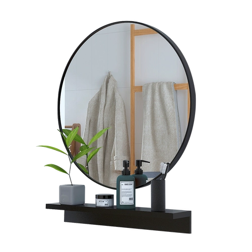 Зеркало в ванной комнате стена настенная зеркало без удара круглая зеркала наклеивание стена туалет туалет туалет туалет, умывание зеркала на полке ремешка