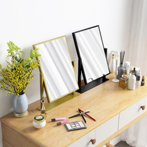 Square makeup mirror desktop desktop vanity mirror mirror folding dormitory student Beauty Mirror double-sided flip adjustment
