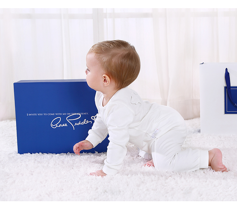 Hộp quà tặng cho trẻ sơ sinh Mỹ Anne Quần áo trẻ em 6 mảnh Bộ bông 0-8 tháng Quà tặng cho bé hộp quà sơ sinh đẹp