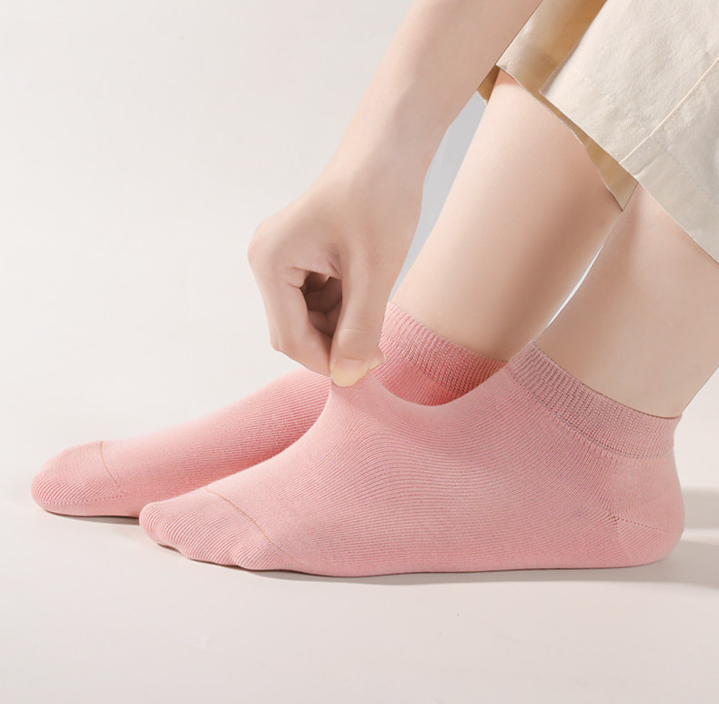 尚官 一次性袜子 莫兰迪色女士中筒 5双 高弹透气 柔软舒适 冬季免洗