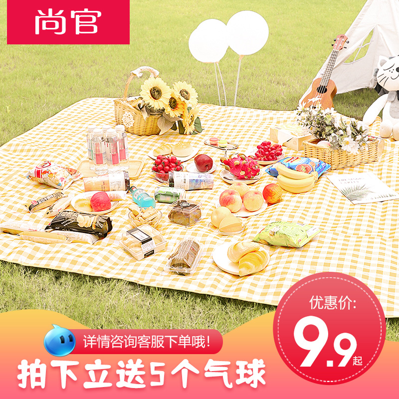 Picnic mat outdoor portable waterproof and moisture-proof mat thickened picnic cloth spring outing picnic ins wind autumn outing mat