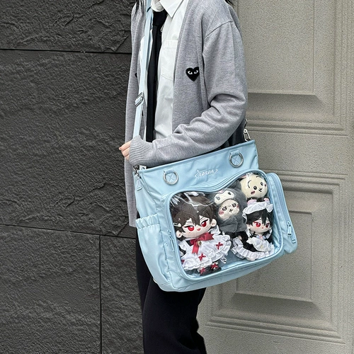 Вместительная и большая сумка через плечо, японская сумка на одно плечо, надевается на плечо