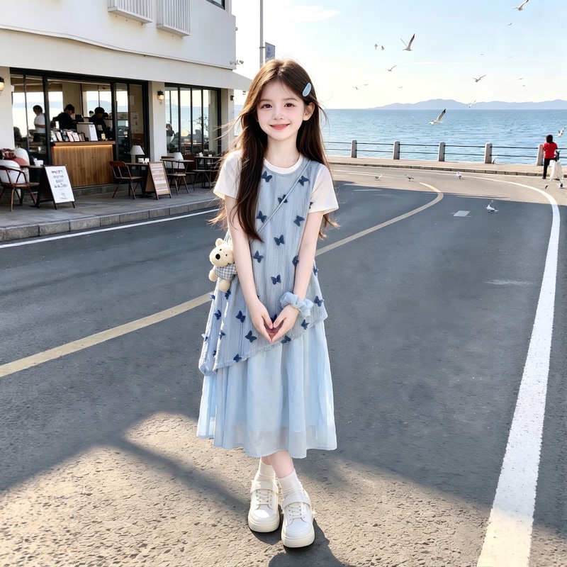 2026 New Trendy Children's Princess Dress, Beautiful Summer Dress for Older Girls, Mid-Length Dress for Girls, Trendy 2026 New Trendy Children's Princess Dress, Beautiful Summer Dress for Older Girls, Mid-Length Dress for Girls, Trendy