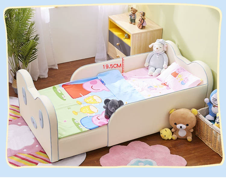 Trẻ em gái công chúa giường ngủ giường ngủ giường mở rộng khâu Giường cũi cho giường cartoon phòng trẻ em thêm của - Giường giường cho bé gái