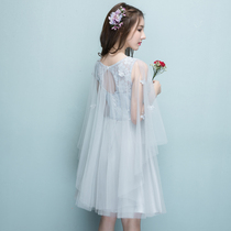 Bridesmaid dress 2021 new bridesmaid dress short sister group thin graduation dress skirt female wedding dress