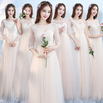 Bridesmaid dress long 2021 summer new Korean version thin wedding bridesmaid group sister dress evening dress female bridesmaid dress