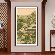 Yongzheng December October Cross embroidered 2022 new line embroidered living room atmosphere handmade embroidered with scenery name