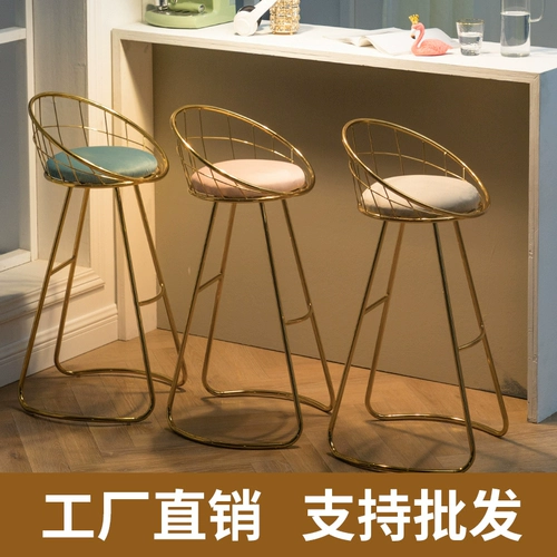 Nordic INS Bar Стул, легкий роскошный бар, современный минималистский табурет -стул High -Foot Stool Bar, скамейка на скамейке.