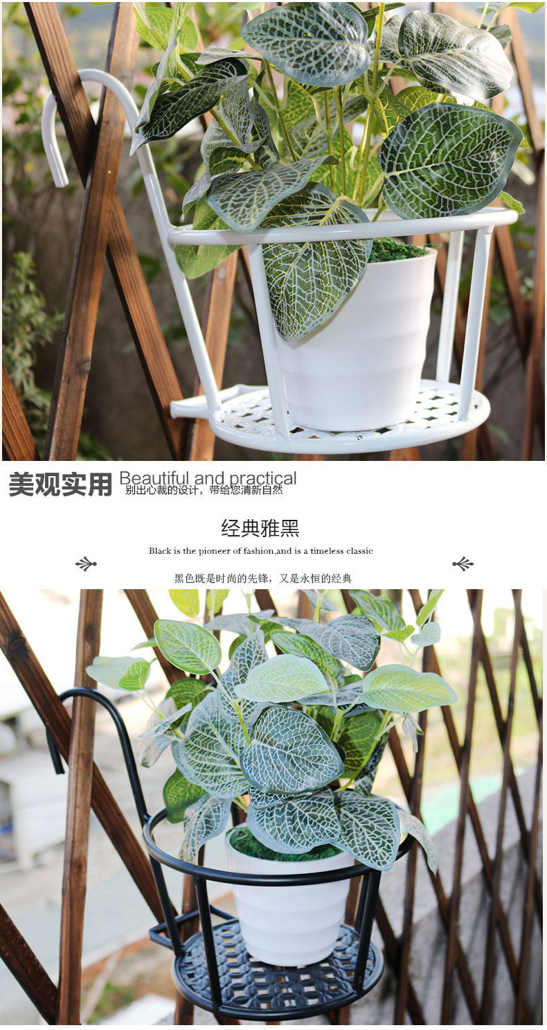 Cửa sổ châu Âu giá đỡ ban công lan can hoa đứng treo hoa lan xanh cuống treo hoa chậu giá treo cửa sổ sill lan can kệ hoa - Kệ kệ giày