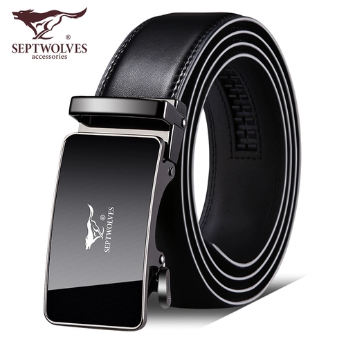 Septwolves, ремень, трендовая пряжка, модные кожаные штаны, из натуральной кожи, в корейском стиле, простой и элегантный дизайн