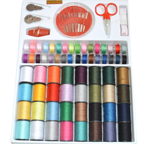 Color Sewing Machine Line (64 vol.) Scissor Ruler Needle Needlestitch Stitch Thread Box Home Small Roll Multicolored Suit