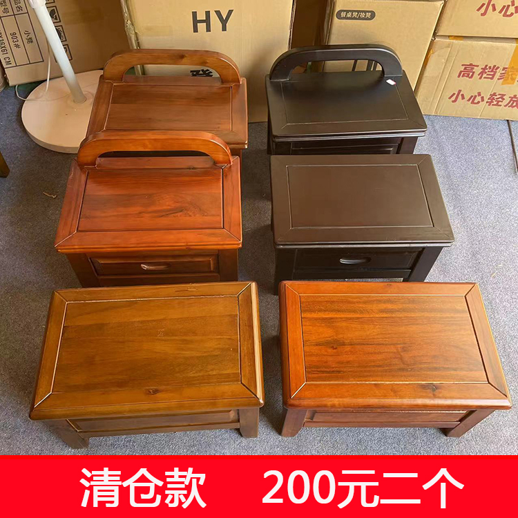 Special clearance home solid wood stool new Chinese style bench low stool coffee table stool changing shoe stool rectangular square stool