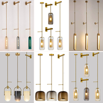 Designer Nordic simple modern bedside wall lamp light luxury corridor living room hotel room background wall long pole wall lamp