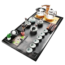 Whole piece of Wujin stone tea tray set Kung Fu tea set Household automatic four-in-one large atomized water stone tea table